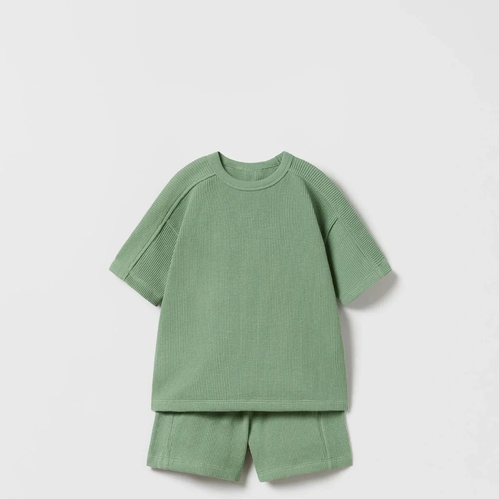 Zara Kids Matching Set in Sage Green